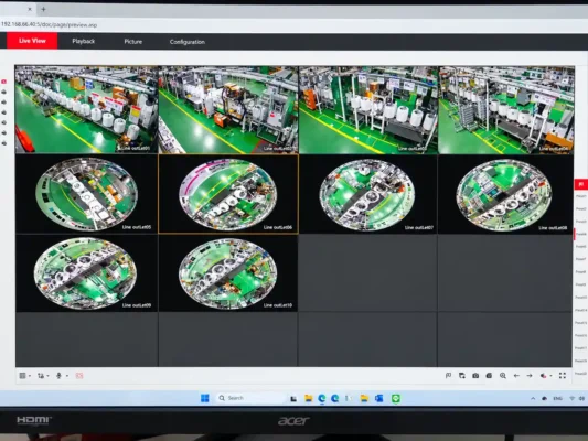 โซลูชัน Network Infrastructure - Enterprise WiFi ระบบมอนิเตอร์กล้อง CCTV ผ่านเครือข่ายไร้สายในโรงงานผลิต